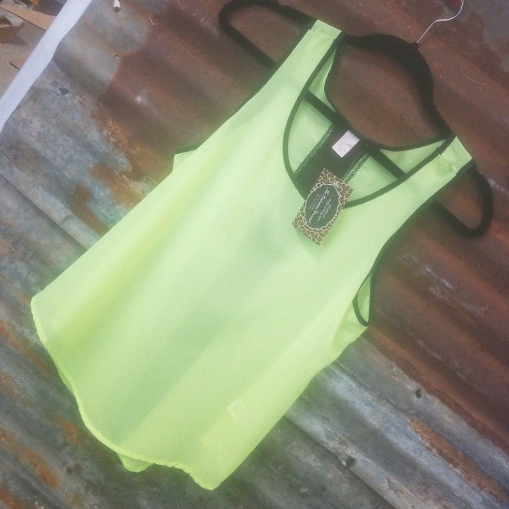 Neon sheer tank